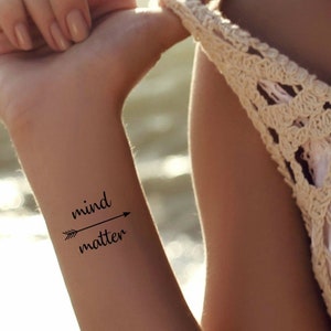 Mind Over Matter Temporary Tattoo 2 Inspirational Tattoos