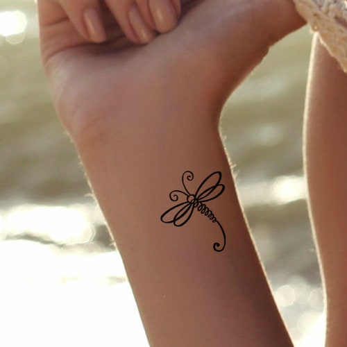 Dragonfly Temporary Tattoo 2 Dragonflies Etsy