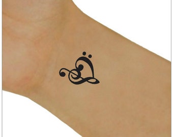 bass clef heart etsy