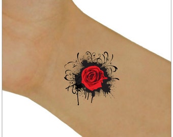 Rose Ankle Tattoo Etsy