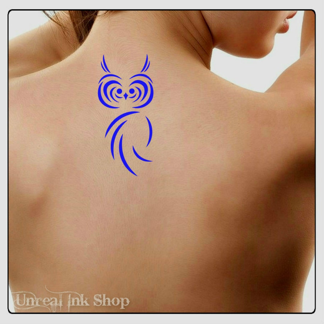 Temporary Tattoo Owl Waterproof Ultra Thin Realistic Fake Tattoos - Etsy
