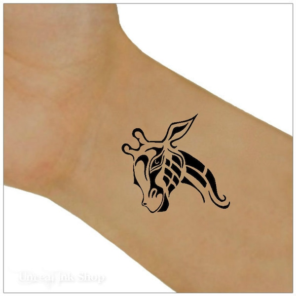 Temporary Tattoo Giraffe Waterproof Ultra Thin Realistic Fake Tattoos