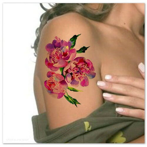 Temporary Tattoo Flower Purple Waterproof Ultra Thin Realistic - Etsy Temporary Tattoo Flower Purple Waterproof Ultra Thin Realistic - Etsy
