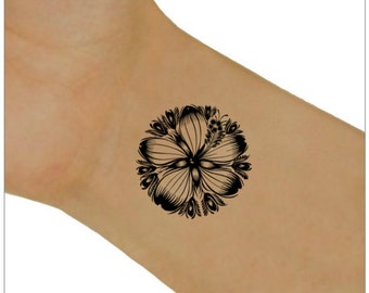 Flower Temporary Tattoo 2  Wrist Tattoos