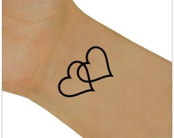 Temporary Tattoo Hearts Waterproof Ultra Thin Fake Tattoos