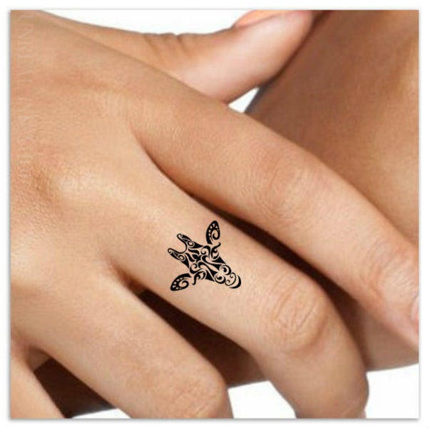 Temporary Tattoo 4 Giraffe Finger Fake Tattoos Waterproof Thin Durable Fake