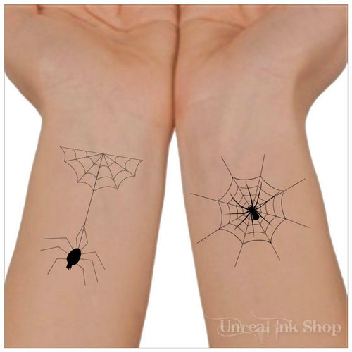 Halloween Temporary Tattoo Spiders and Web Waterproof Fake - Etsy