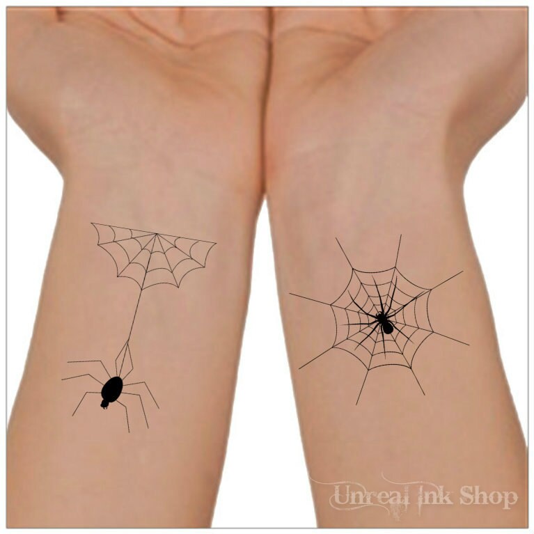 Halloween Temporary Tattoo Spiders and Web Waterproof Fake - Etsy Halloween Temporary Tattoo Spiders and Web Waterproof Fake - Etsy