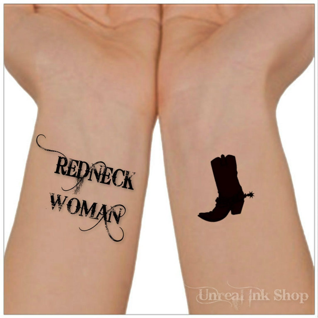 temporary-tattoo-redneck-woman-wrist-tattoos-etsy