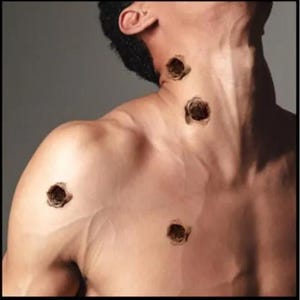 Scar Tattoos - Temporary Tattoos - Halloween Costume - 2 Scar Fake Tattoo - Halloween Tattoos - Waterproof