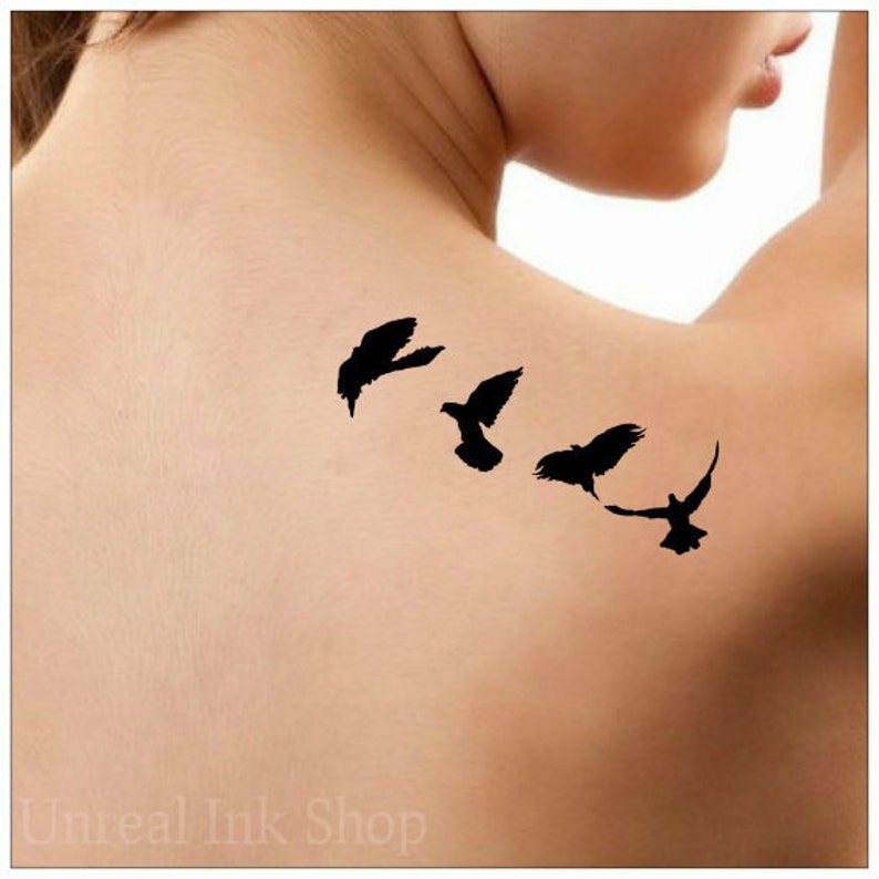 Birds Flying Temporary Tattoo image 1