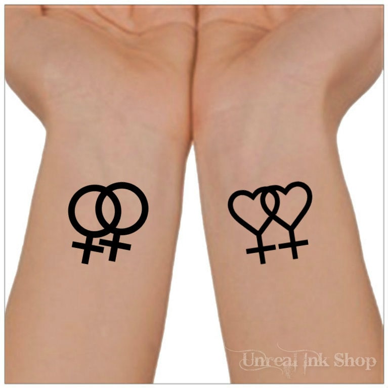 Lesbian Temporary Tattoo 2 Wrist Tattoos Etsy