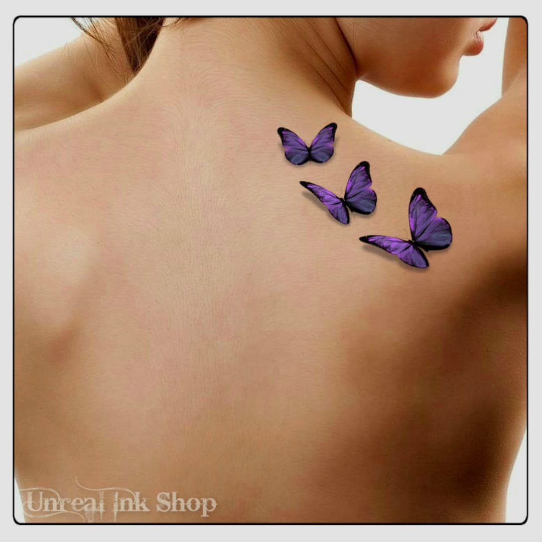 Temporary Tattoo 3D Butterflies Fake Tattoo Flying Butterfly - Etsy UK Temporary Tattoo 3D Butterflies Fake Tattoo Flying Butterfly - Etsy UK