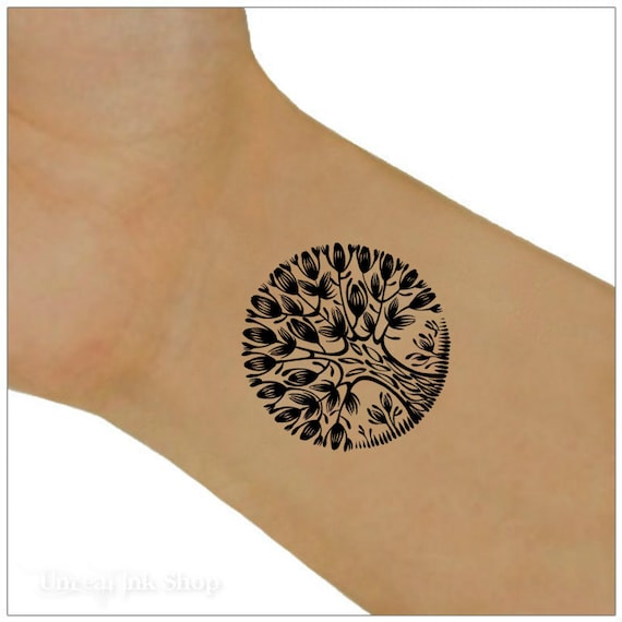 Tatouage Temporaire 2 Arbre Imperméable à Leau Fake Tattoo Thin Durable