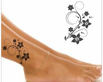 Temporary Tattoo Flower Waterproof Fake Tattoo Thin Durable