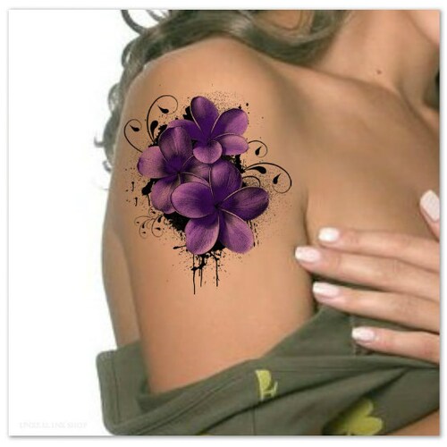 Temporal Tatuaje Flor Púrpura Impermeable Ultra Delgado - Etsy México Temporal Tatuaje Flor Púrpura Impermeable Ultra Delgado - Etsy México