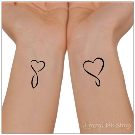 Temporare Tattoo Herzen Wasserfest Ultra Dunn Realistisch Fake Etsy