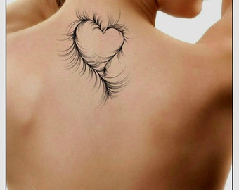 Temporary Tattoo Heart Waterproof Ultra Thin Realistic Fake Tattoos