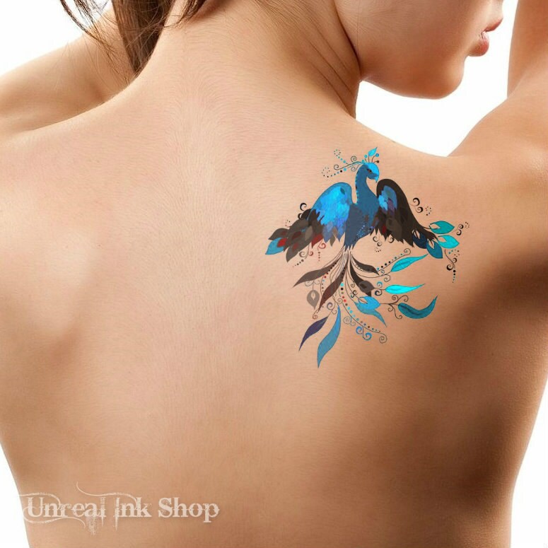 Temporary Tattoo Peacock Waterproof Ultra Thin Realistic Fake Etsy Temporary Tattoo Peacock Waterproof Ultra Thin Realistic Fake Etsy
