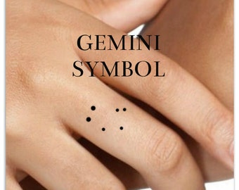 Gemini Temporary Tattoo 2 Small Finger Tattoos Zodiac Star - Etsy Gemini Temporary Tattoo 2 Small Finger Tattoos Zodiac Star - Etsy