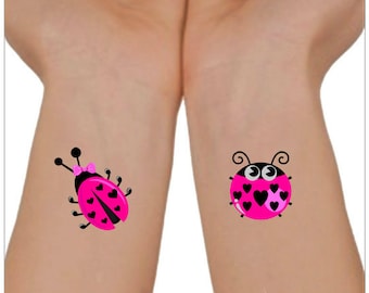 Temporary Tattoo 2 Ladybug Wrist Tattoos Body Art