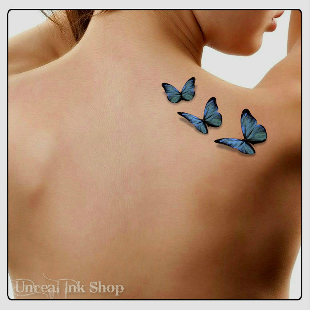laser het einde rijk Tijdelijke tattoo 3D vlinders nep tattoo vliegende vlinder dun - Etsy  Nederland