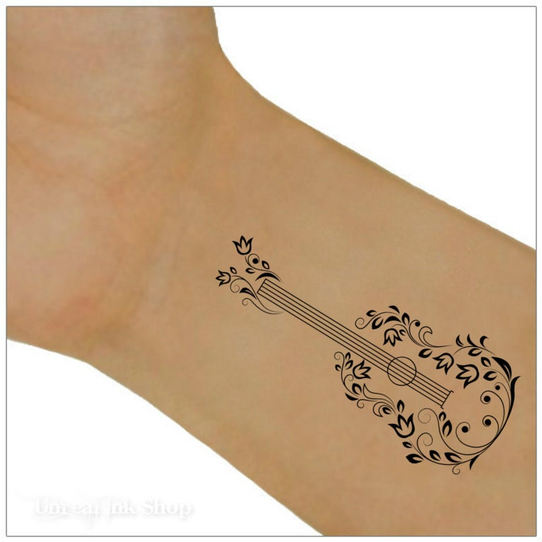 Guitar Wrist Tattoo - Etsy Guitar Wrist Tattoo - Etsy