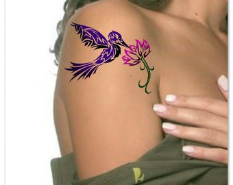 Temporary Tattoo Bird Waterproof Ultra Thin Realistic Fake Tattoos