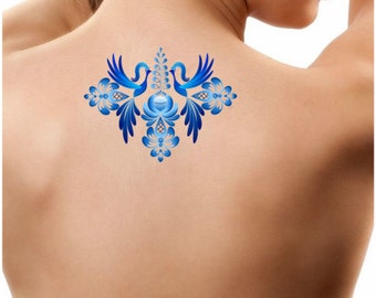 Temporary Tattoo Bird Waterproof Ultra Thin Realistic Fake Tattoos