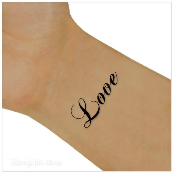 Temporary Tattoo 2 Love Wrist Tattoos - Etsy Temporary Tattoo 2 Love Wrist Tattoos - Etsy