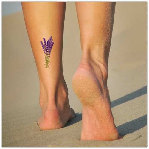 25 Beautiful Lavender Tattoo Meaning & Ideas - Beautyholo | Lavender tattoo,  Tattoos with meaning, Wrist tattoos for women