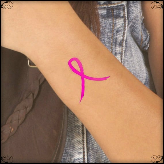 Temporary Tattoo 2 Breast Cancer Awareness Ribbon Wrist - Etsy Temporary Tattoo 2 Breast Cancer Awareness Ribbon Wrist - Etsy