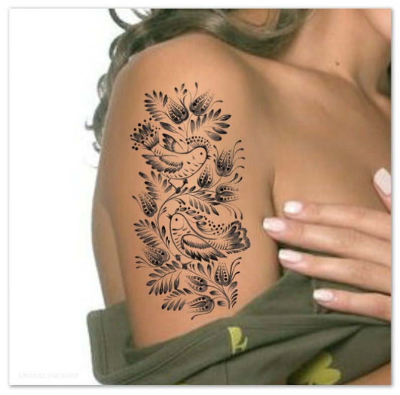 Temporary Tattoo Bird Waterproof Ultra Thin Realistic Fake Tattoos zdjęcie 1