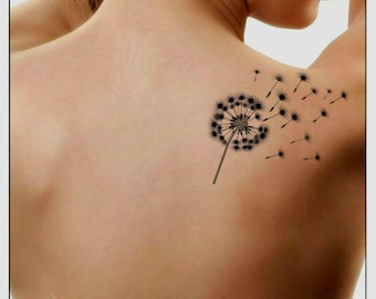 Temporary Tattoo Dandelion Waterproof Ultra Thin Realistic Fake Tattoos