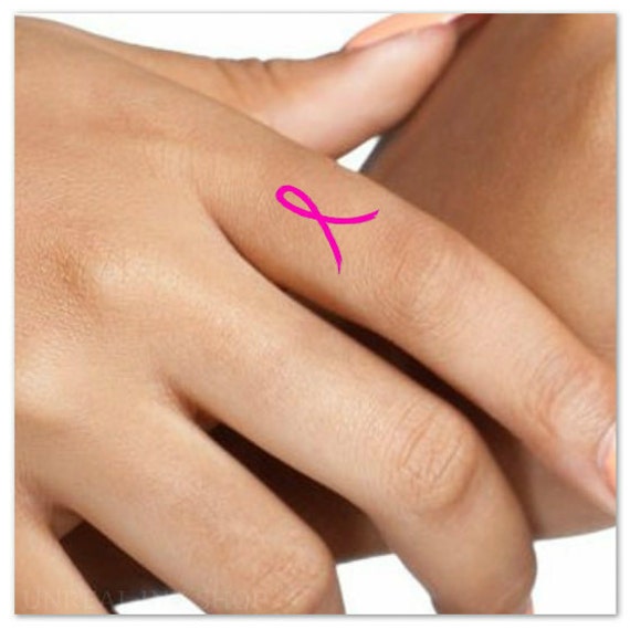 Temporary Tattoo Breast Cancer Awareness 4 Bca Ribbon Pink - Etsy