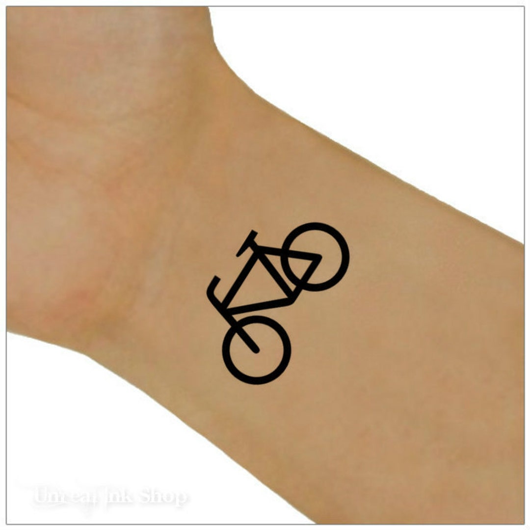 Bicycle Tattoo Design On Leg - Tattoos Designs