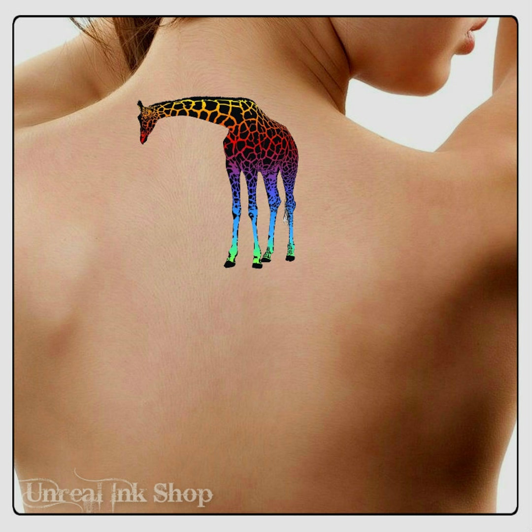 Temporary Tattoo Giraffe Waterproof Ultra Thin Realistic Fake Tattoos - Etsy
