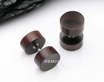 6 Pairs Dumbbell Stud Earrings 16G Fake Gauges Cheater Illusion Unisex Plugs 6 Pairs Dumbbell Stud Earrings 16G Fake Gauges Cheater Illusion Unisex Plugs