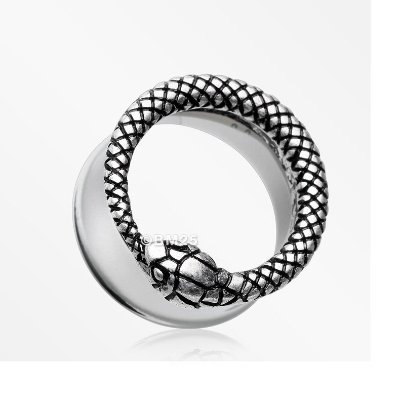 A Pair of Vicious Serpent Snake Ear Gauge Tunnel Plug