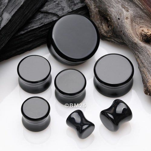 ZS Tiger Eye Natural Stone Brown Ear Plugs Single Flare Ear Gauges Expander With O-Ring Body Piercing (Gauge=0g(8mm - Foto 8