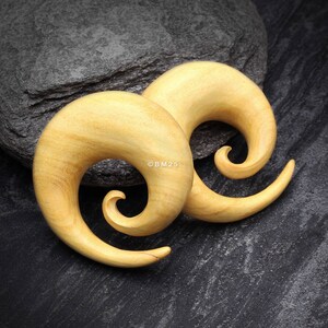 A Pair of Jackfruit Wood Spiral Hanger Plug