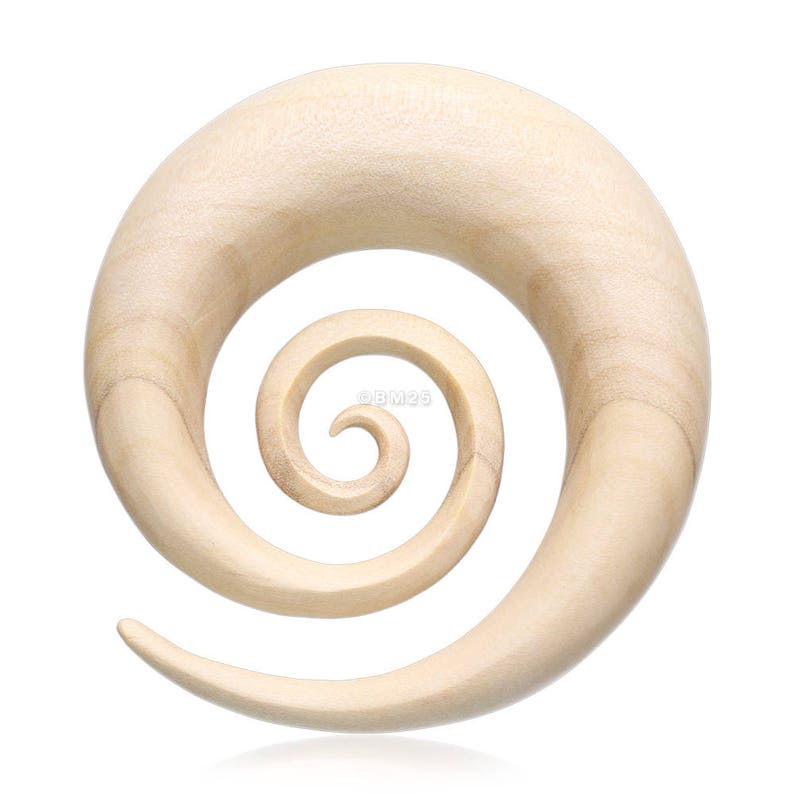 A Pair of Crocodile Wood Super Spiral Hanger Plug Etsy