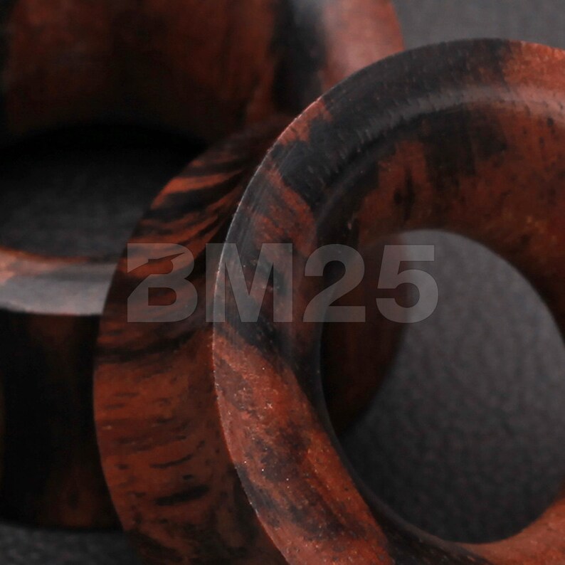 A Pair of Organic Zebrawood Double Flared Ear Gauge Tunnel Etsy