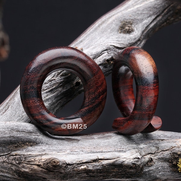 A Pair of Classic Organic Sono Wood Spiral Ear Taper Hanger