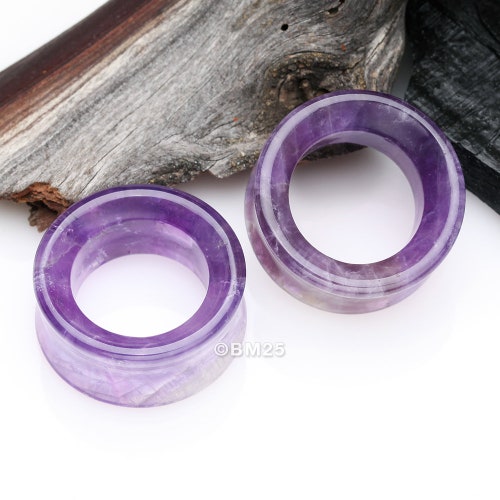 Bouchons D'Oreille Et Tunnels En Opalite Naturelle - Tailles 6g à 11/16" - Avec Joint Torique