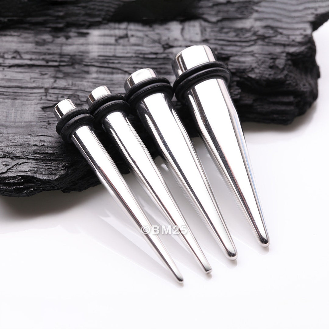 4 to 00 GA Steel Taper With Orings Ear Stretching Kit Etsy