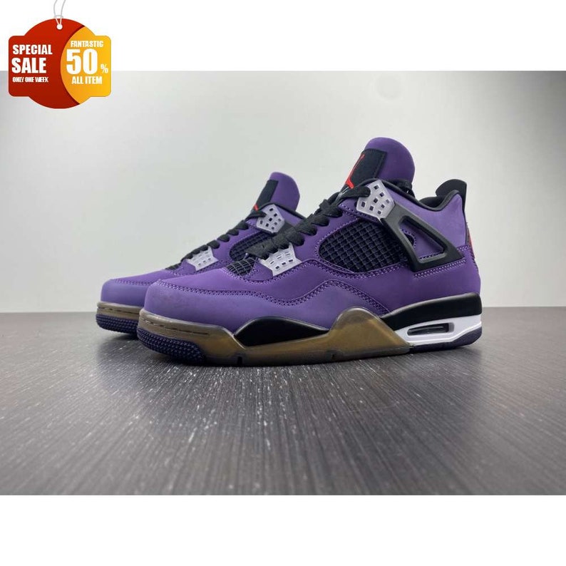 aj4 travis scott purple