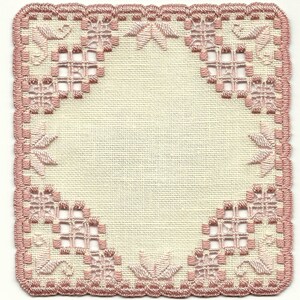 Delicate Doily in hardanger embroidery
