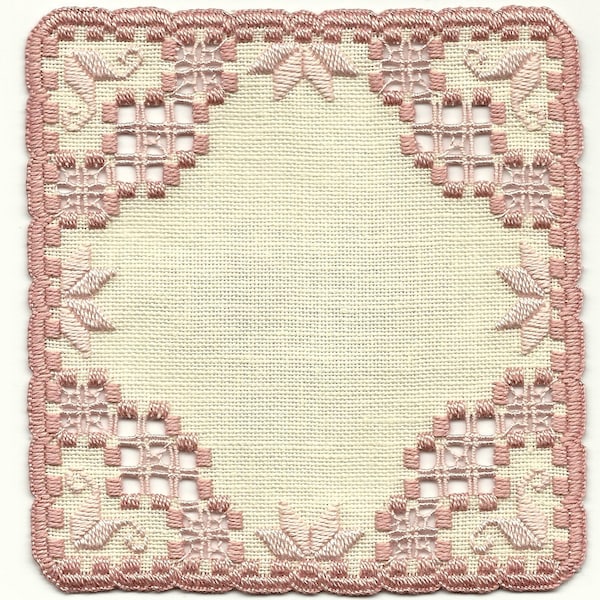 Delicate Doily in hardanger embroidery