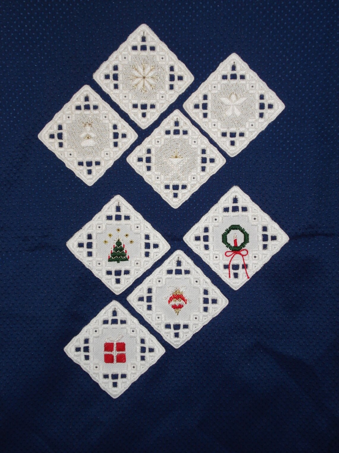 Christmas Ornaments in Hardanger Embroidery Etsy